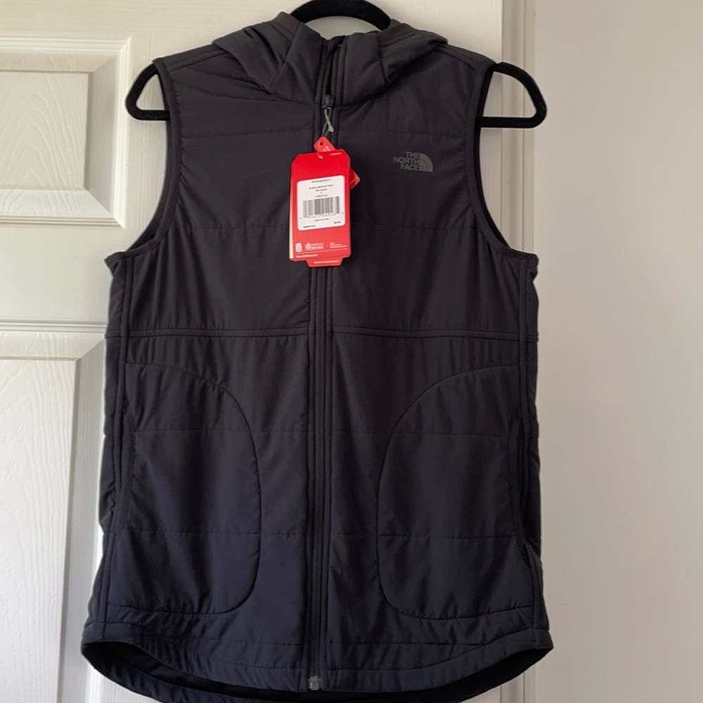The North Face lightweight vest with hood sz s